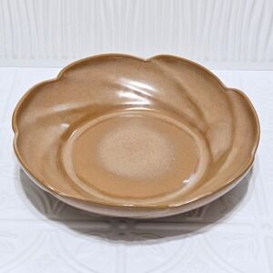 Frankoma Pottery Scalloped Edge Bowl Tan Brown‎ 218